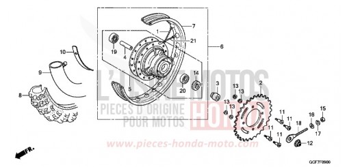 REAR WHEEL CRF70FC de 2012